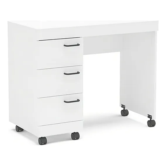Mesa Para Computador 3 Gavetas Osaka Branco - Politorno Foto 1