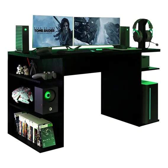 Mesa Para Computador Gamer 9409 Madesa - Preto Foto 1