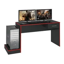 Mesa Para Computador Gamer Xp Preto com Vermelho Artely Foto mini 1