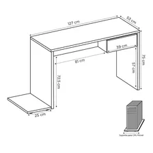 Mesa Para Computador Notebook Desk Game Drx 8000 - Mpozenato Cor Preto Foto mini 4