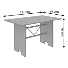 Mesa Para Cozinha 140x75cm Tampo Granito Soma Móveis Ad Foto mini  2