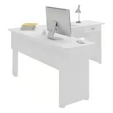 Mesa Para Escrit贸rio 1 Gaveta Cannes Artely Branco Gi Foto mini 2