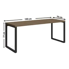 Mesa Para Escritorio 190cm Diretor F190 Carvalho Munique Kappesberg Foto mini 2