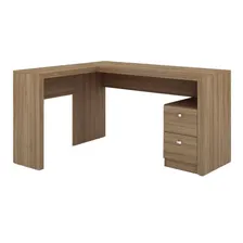 Mesa Para Escritório 2 Gavetas Me4129 Amêndoa - Tecno Mobili Foto  mini 1