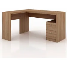 Mesa Para Escritório 2 Gavetas Me4129 Amêndoa - Tecno Mobili Foto mini 4
