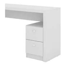 Mesa Para Escritório 2 Gavetas Me4129 Branco - Tecno Mobili Foto mini  3