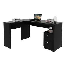 Mesa Para Escritório 2 Gavetas Me4129 Preto - Tecno Mobili Foto  mini 1