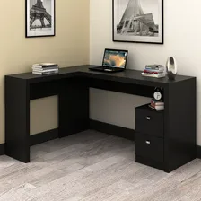 Mesa Para Escritório 2 Gavetas Me4129 Preto - Tecno Mobili Foto mini  2