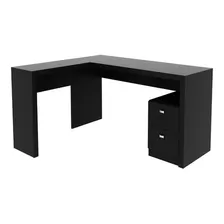 Mesa Para Escritório 2 Gavetas Me4129 Preto - Tecno Mobili Foto mini 4
