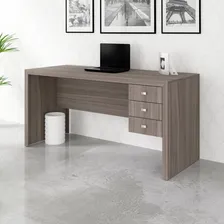Mesa Para Escrit贸rio Com 3 Gavetas Me4113 Tecno Mobili B Cor Carvalho Foto mini 4