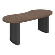 Mesa Para Escritório Com Curvas Orgânicas, Pés Ripados E Foto mini 2