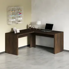 Mesa Para Escritório Em L Angular Me4116 Tecno Mobili Cewt Cor Rústico Foto mini 1