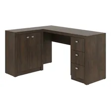 Mesa Para Escritório Em L Com 3 Gavetas E Armários Wt Foto mini 3