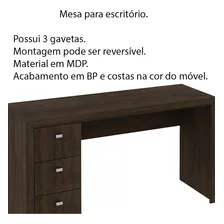 Mesa Para Escrit贸rio Me4102 Mdp R煤stico - Gran Belo Foto mini 2