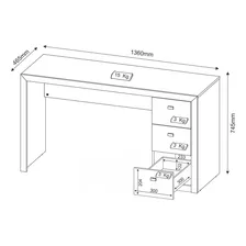 Mesa Para Escrit贸rio Me4102 Mdp R煤stico - Gran Belo Foto mini 3