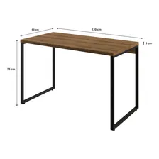 Mesa Para Escrit贸rio Office Estilo Industrial 120cm Kuadra Foto mini 3