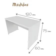 Mesa Para Escrit贸rio Reta Natus 40mm Bramov M贸veis Eb Foto mini 3