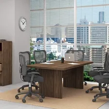 Mesa Para Escritório Reunião 100x200cm Me4119 Tecno Mobili Nogal Foto mini 4