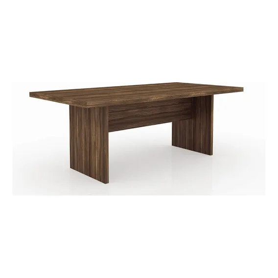 Mesa Para Escritório Reunião 100x200cm Me4119 Tecno Mobili Nogal Foto 1