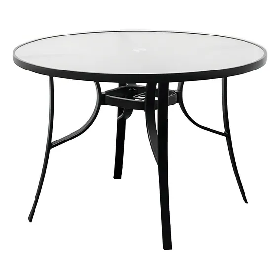 Mesa Para Jardim 107x107x71cm Macae Preto Fb Foto 1