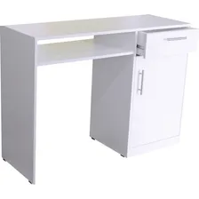 Mesa Para Manicure Salão - Bancada Com Gaveta E Porta Cor Branco Foto mini  2