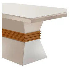 Mesa Para Sala De Jantar Lucy 120cm Em Mdf E Vidro Foto mini  2