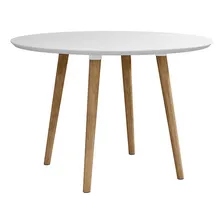 Mesa Pequena Cozinha Redonda 4 Cadeiras Pé Palito 108 Cm Foto  mini 1