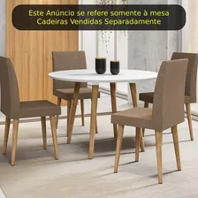 Mesa Pequena Cozinha Redonda 4 Cadeiras Pé Palito 108 Cm Foto mini  2