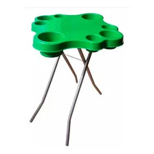 Mesa Petisqueira Porta Copos Bar Piscina 45x45cm Verde Foto mini 1
