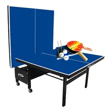 Mesa Ping Pong 18mm Mdf 1084 Klopf + Kit Tênis De Mesa 5030 Foto mini  2