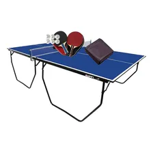 Mesa Ping Pong Mdf 15mm 1009 Klopf + 2 Kits 5093 + Capa Slim Cor Azul Foto mini 1