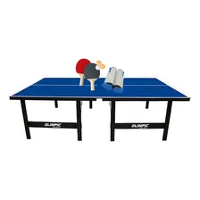 Mesa Ping Pong Mdp 15mm Olimpic 1013 + Kit Complero 5091 Cor Azul Foto mini 2