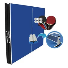 Mesa Ping Pong Mdp 18mm 1002 Klopf + 2 Kits 5093 + Rede 5096 Cor Azul Foto mini 3