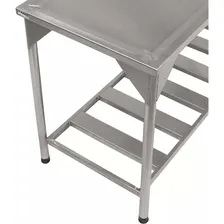 Mesa Plana Trabalho Açougue 100% Inox 304 1,50x0,60 Foto mini 2