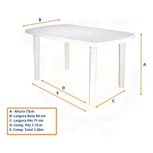 Mesa Plástica Piscina Praia Desmontavel Branca Sol Camboriu Foto mini 4