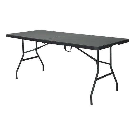 Mesa Portatil Dobravel Vira Maleta Camping 180cm - Black Foto 1