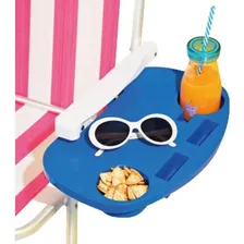 Mesa Portátil Mor Azul Para Cadeira De Praia Porta Copo Foto mini 4