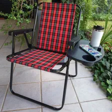 Mesa Portátil Para Cadeira De Praia Com Porta Copos Celular Foto mini 2