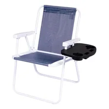 Mesa Portátil Para Cadeira De Praia Com Porta Copos Celular Foto mini 4
