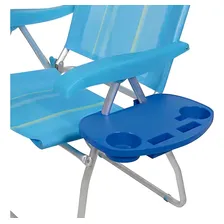 Mesa Portátil Para Cadeira De Praia Porta Copos Mor Cor Azul Foto mini  3