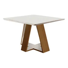 Mesa Quadrada 4 Lugares Tampo Com Vidro/laca Foto mini  2
