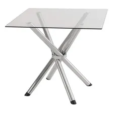 Mesa Quadrada Com Tampo De Vidro 4804 Unimóvel Wt Foto mini 4