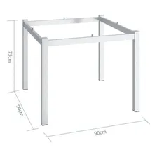 Mesa Quadrada Com Tampo Em Vidro Calif贸rnia Compoarte Wt Foto mini 2