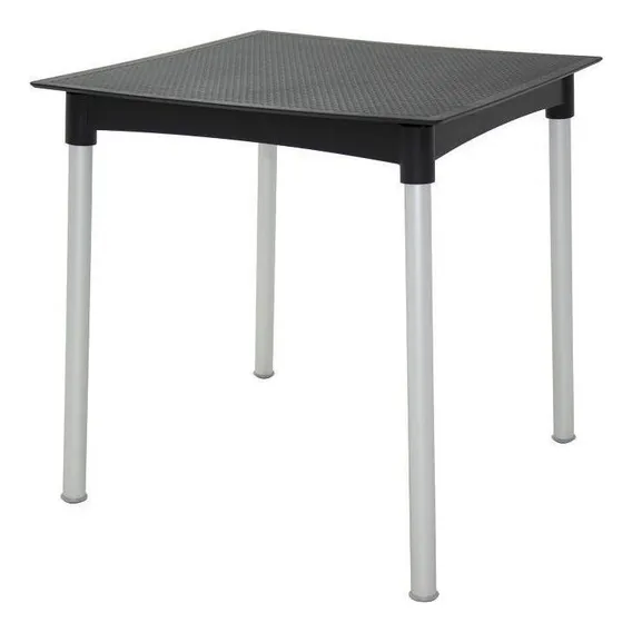 Mesa Quadrada Laura Ratan Polipropileno Tramontina Preto Foto 1