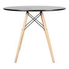 Mesa Redonda 70cm Tampo Em Mdf Pés Em Madeira Eames Dsw Foto mini 2