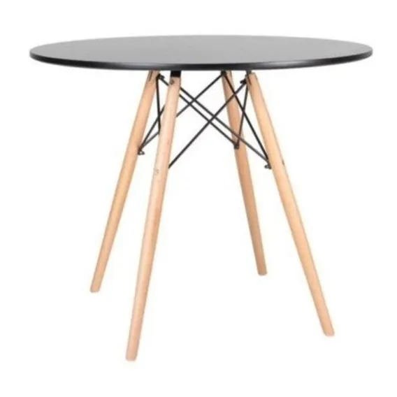 Mesa Redonda 70cm Tampo Em Mdf Pés Em Madeira Eames Dsw Foto 1