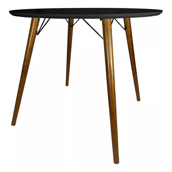 Mesa Redonda 80cm Tampo Mdf Jantar PĂ© Palito Suporte V Jt Home Foto 1