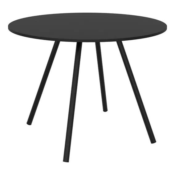 Mesa Redonda 90cm Pé Palito Débora Preto Fosco / Idwt Foto 1