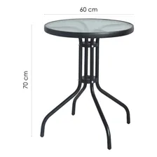 Mesa Redonda De Jardim Rio Preta 60 Cm Foto mini 3