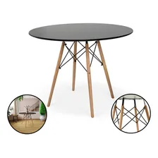 Mesa Redonda Eames Eiffel Wood 100cm | Cor Preta Magazine Decor Foto mini 4